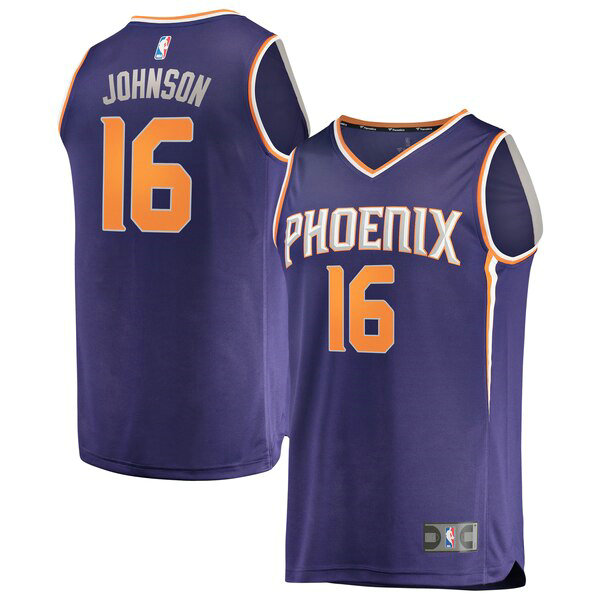 Maillot Phoenix Suns Homme Tyler Johnson 16 Icon Edition Pourpre